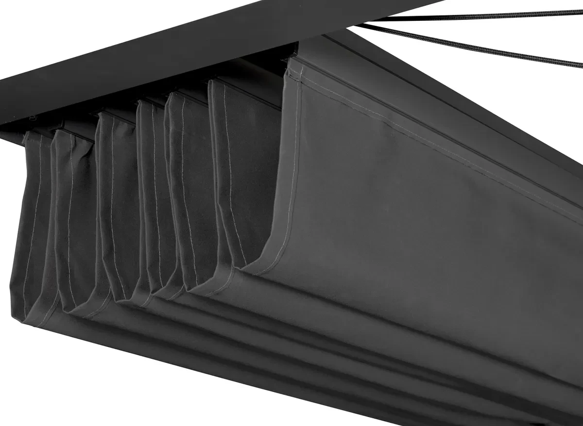 Platinum Optiva Prosail Aluminium Pergola Met Waterproof Schaduwdoek Antraciet 319 x 419 cm - Afbeelding 4